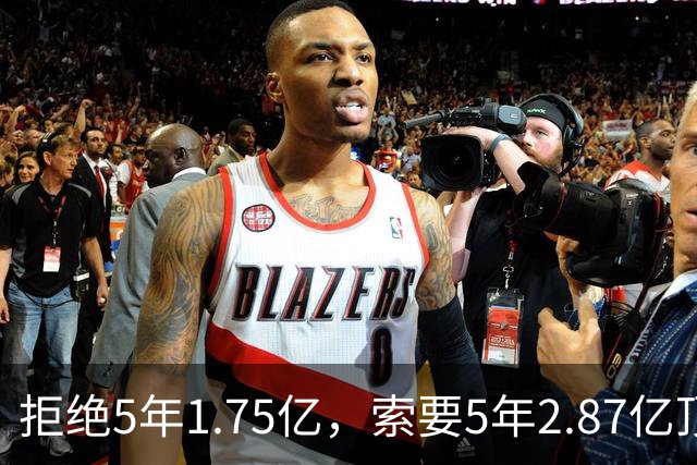 拒绝5年1.75亿，索要5年2.87亿顶薪！23岁全明星中锋恐只能签962万年薪